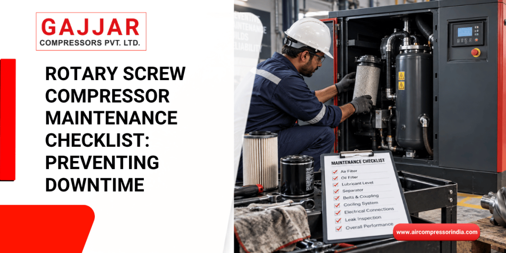 Rotary Screw Compressor Maintenance Checklist Preventing Downtime