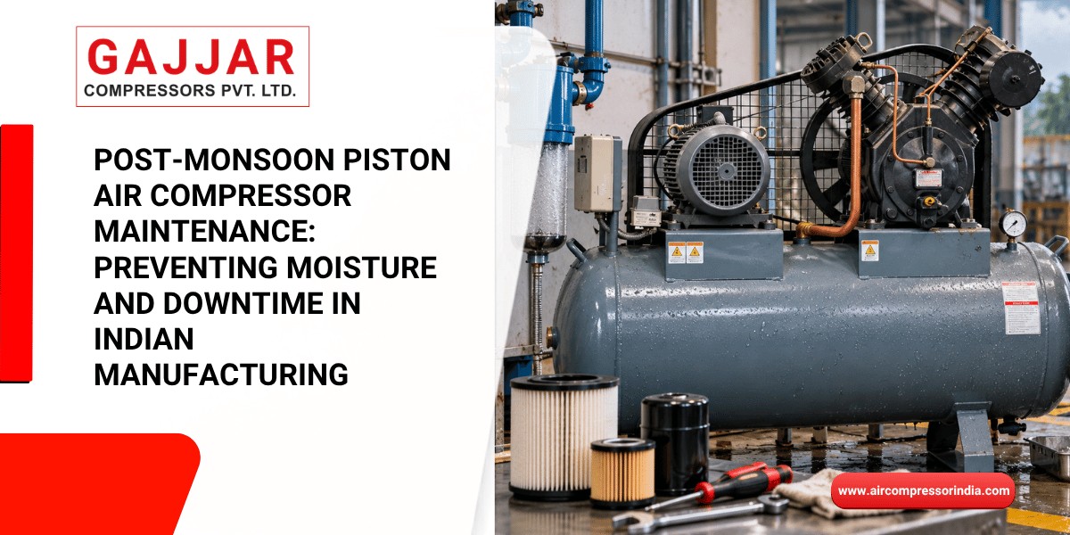 Post-Monsoon Piston Air Compressor Maintenance Preventing Moisture and Downtime in Indian Manufacturing